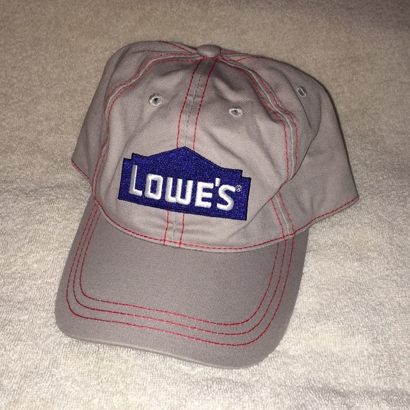 Lowe’s Home Improvement hardware store hat 6 panel trucker style cap gray blue - Picture 1 of 10